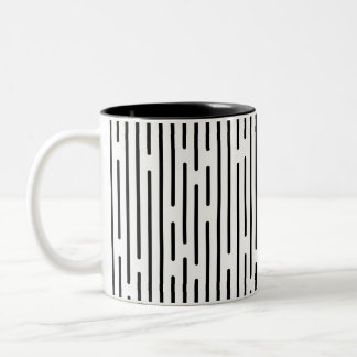 Black Line Geometric Pattern ツートーンマグカップ