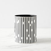 Black Line Geometric Pattern ツートーンマグカップ (中央)