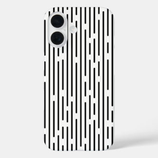 Black Line Geometric Pattern iPhone 16ケース