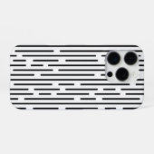 Black Line Geometric Pattern iPhoneケース (裏面横)