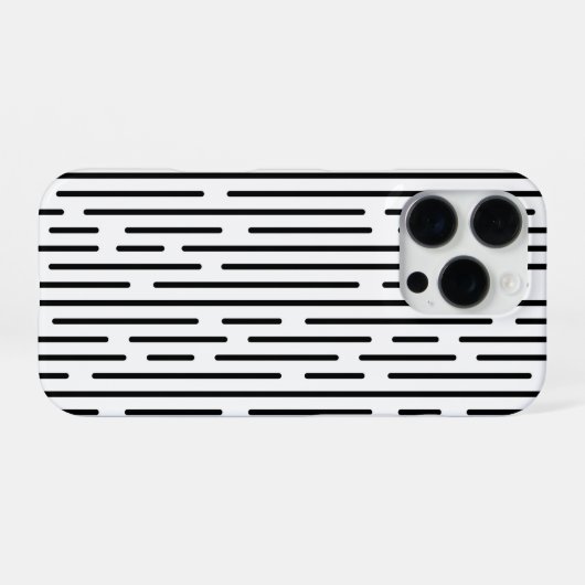Black Line Geometric Pattern iPhoneケース (裏面横)