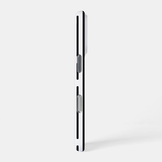 Black Line Geometric Pattern iPhoneケース (右側面)