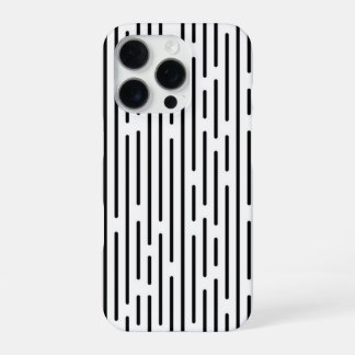 Black Line Geometric Pattern iPhone 16 Proケース