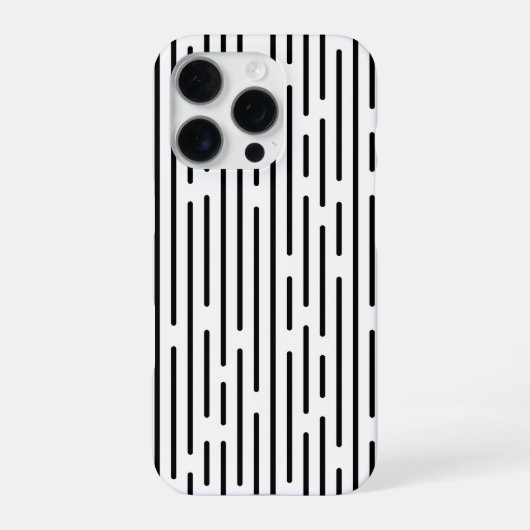 Black Line Geometric Pattern iPhoneケース (裏面)