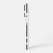 Black Line Geometric Pattern iPhoneケース (左側面)