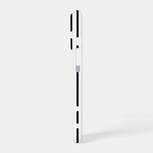 Black Line Geometric Pattern iPhoneケース (左側面)