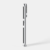 Black Line Geometric Pattern iPhoneケース (右側面)