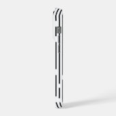 Black Line Geometric Pattern iPhoneケース (左側面)