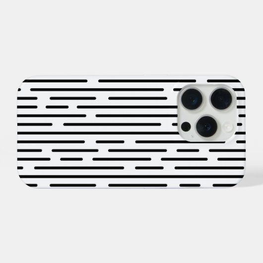 Black Line Geometric Pattern iPhoneケース (裏面横)