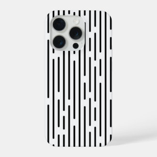 Black Line Geometric Pattern iPhone 15 Proケース