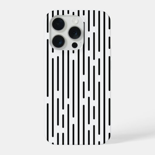Black Line Geometric Pattern iPhoneケース (裏面)
