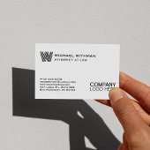 BLACK LINE MONOGRAM  BUSINESS LOGO  名刺