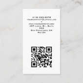 BLACK LINE MONOGRAM CORPORATE LOGO QR CODE 名刺 (裏面)
