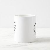 Black Line Sheep – Cozy Animal Ink Design on コーヒーマグカップ (中央)