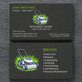 Black Linen Green Lawn Care Service Professional 名刺