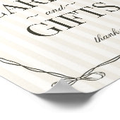 Black Lingerie Bachelorette Cards and Gifts Sign ポスター (角)