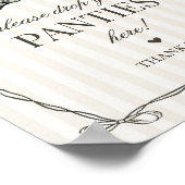 Black Lingerie Bachelorette Panties Please Sign ポスター (角)