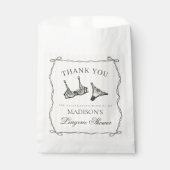 Black Lingerie Shower Bachelorette Party Dessert フェイバーバッグ (正面)