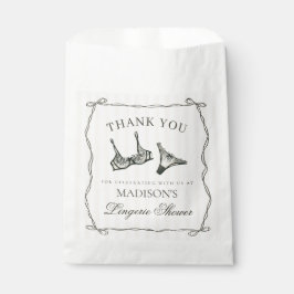 Black Lingerie Shower Bachelorette Party Dessert フェイバーバッグ