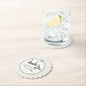 Black Lingerie Shower Lace Bachelorette Party ペーパーコースター (インサイチュ)