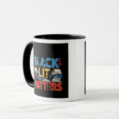 Black Lit Matters | 斬新なアフロセントリック文学 マグカップ (正面左)