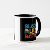 Black Lit Matters | Bold Afrocentric Literary  マグカップ (正面右)