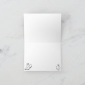 Black Little Ghost Halloween Baby Shower サンキューカード (内部)