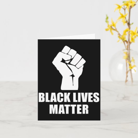 Black Lives Blm Human Rights Black History Month  カード (黄色い花)