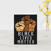 Black Lives Blm Human Rights Black History Month カード (黄色い花)