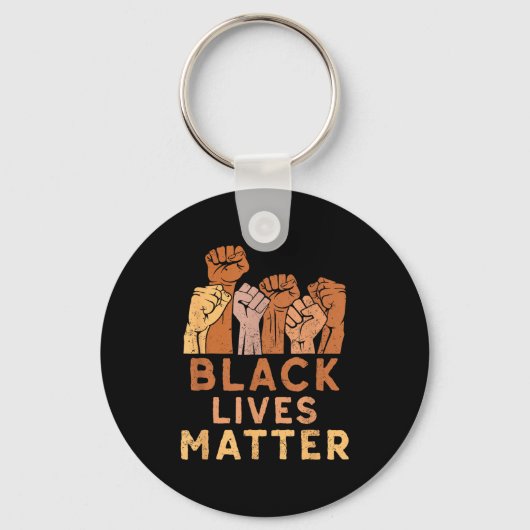 Black Lives Blm Human Rights Black History Month  キーホルダー (正面)