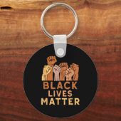 Black Lives Blm Human Rights Black History Month  キーホルダー (正面)