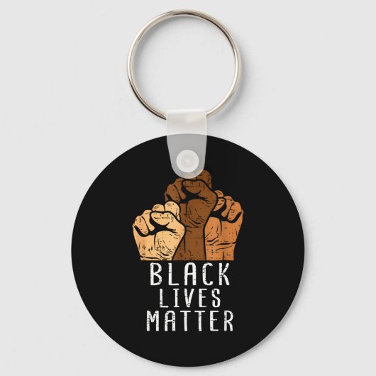 Black Lives Blm Human Rights Black History Month  キーホルダー (正面)