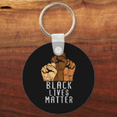 Black Lives Blm Human Rights Black History Month  キーホルダー (正面)