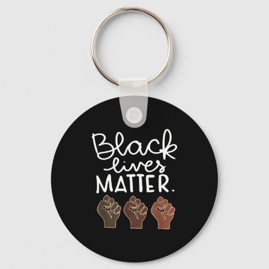 Black Lives Blm Human Rights Black History Month  キーホルダー (正面)