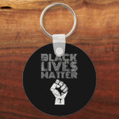 Black Lives Blm Human Rights Black History Month キーホルダー (正面)