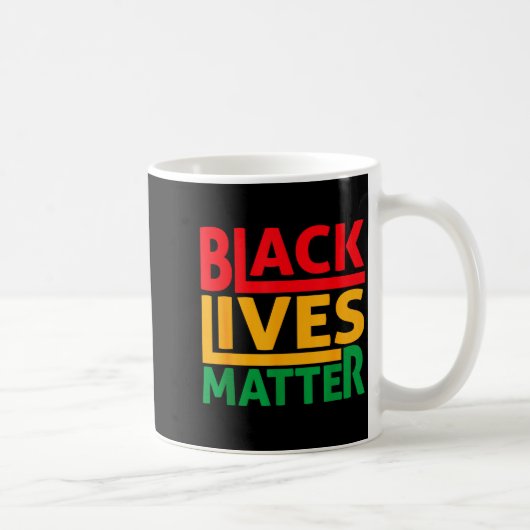 Black Lives Blm Human Rights Black History Month  コーヒーマグカップ (右)