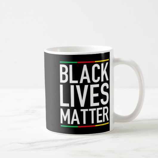 Black Lives Blm Human Rights Black History Month  コーヒーマグカップ (右)