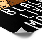 Black Lives Blm Human Rights Black History Month  ポスター (角)