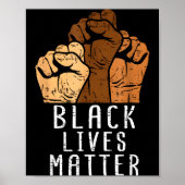Black Lives Blm Human Rights Black History Month ポスター (正面)