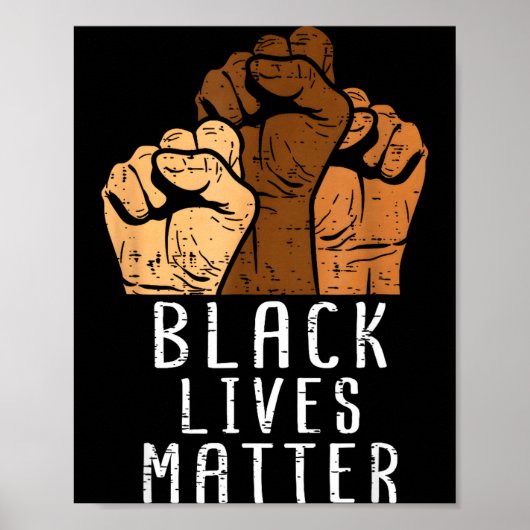 Black Lives Blm Human Rights Black History Month  ポスター (正面)