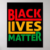 Black Lives Blm Human Rights Black History Month  ポスター (正面)