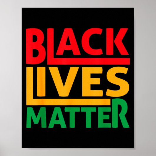 Black Lives Blm Human Rights Black History Month  ポスター (正面)