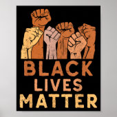 Black Lives Blm Human Rights Black History Month ポスター (正面)