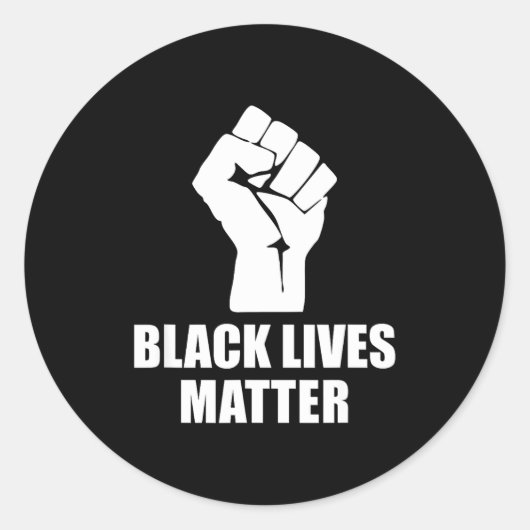 Black Lives Blm Human Rights Black History Month  ラウンドシール (正面)