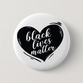 Black Lives Materハートボタン 缶バッジ (正面)