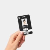 Black Lives Mater Photo、バーコード、ロゴ、名前 バッジ (手持ち)