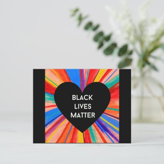 BLACK LIVES MATTERはがき ポストカード (スタンド正面)