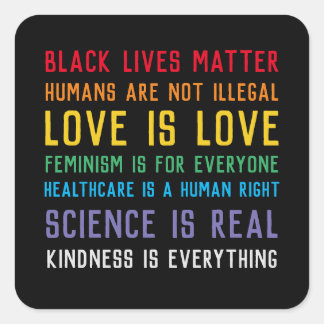 Black Lives Matterステッカー スクエアシール