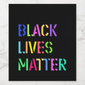Black Lives Matterステンシル01複数のスタイル ワインラベル (シングルラベル)