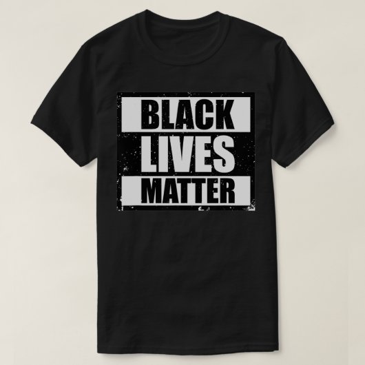 Black Lives Matterロゴ動揺してプリント Tシャツ (デザイン正面)